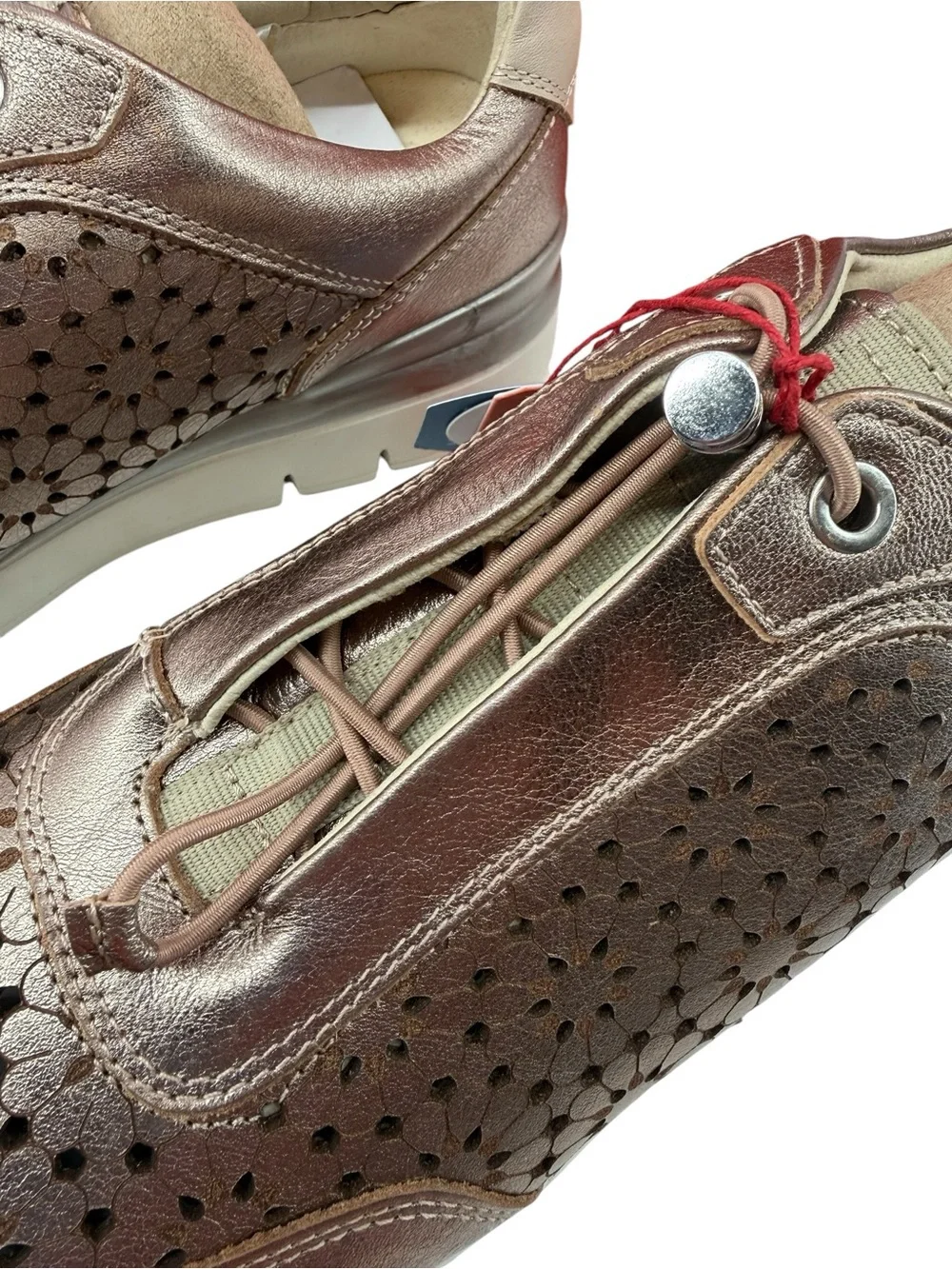 Pikolinos Cantabria W4R Perforated Leather Sneakers in Stone EUR 42 US 11.5 NIB